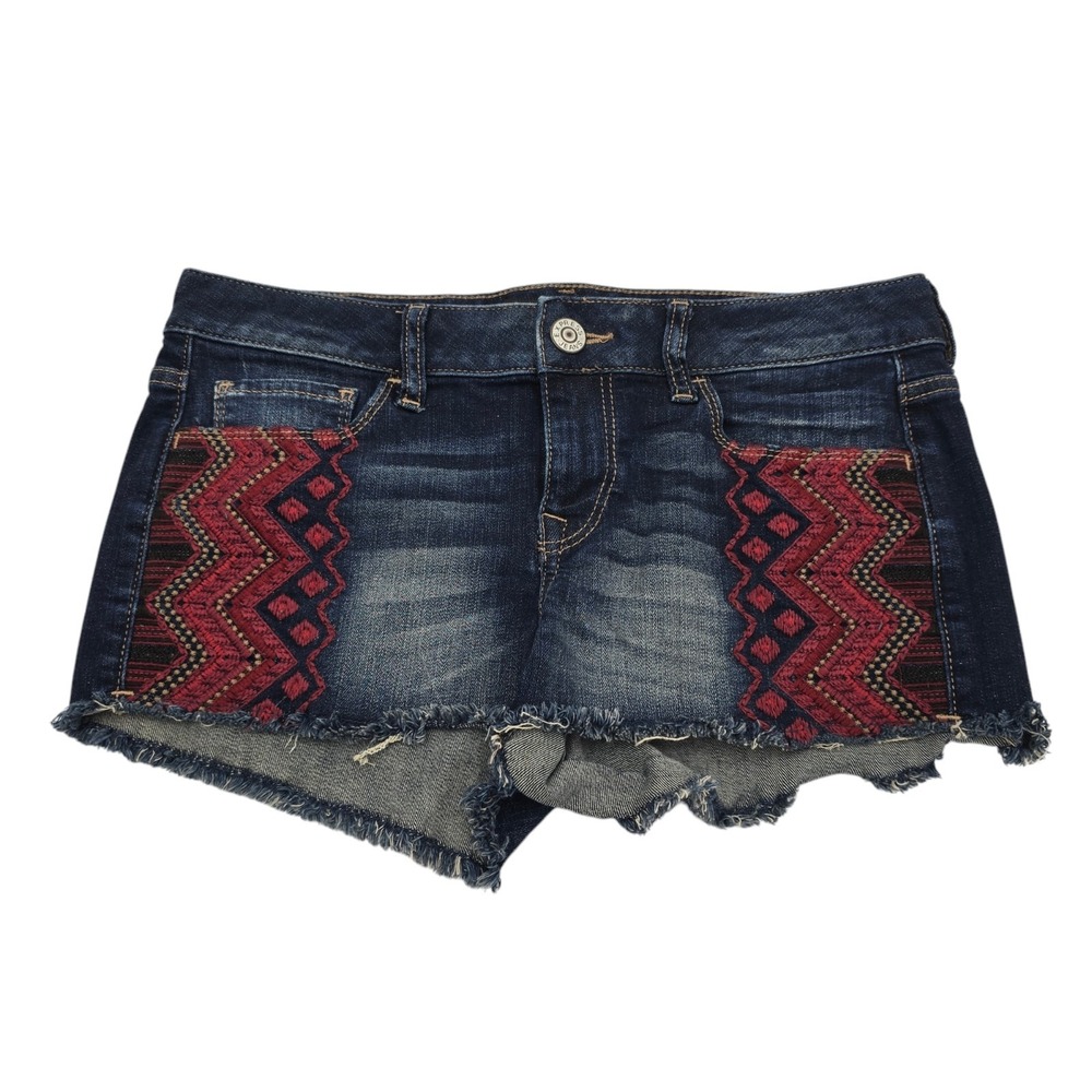Express Jeans Womens Cut-Off Shorts 4 Embroidered Boho Festival Cottage Hippie